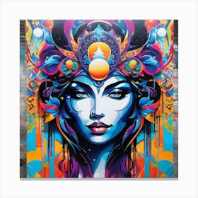 Psychedelic Woman Canvas Print