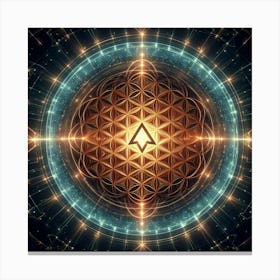 "The Flower of Life - A Journey Through the Cosmos Canvas Print