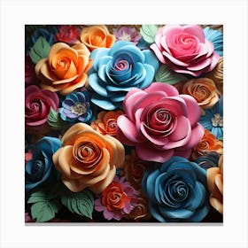 Paper Roses 11 Canvas Print