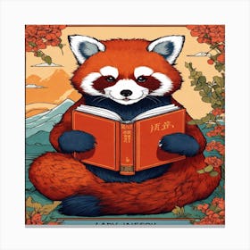 Wes Anderson Style Red Panda (1) (1) Canvas Print