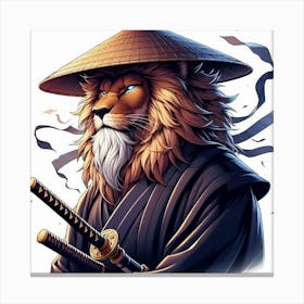 Lion Samurai Canvas Print