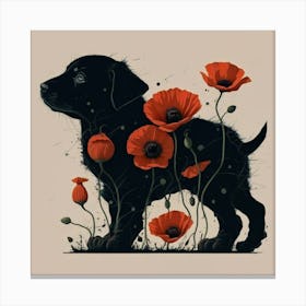 Poppy Dog Canvas Print