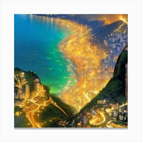 Rio At Night Canvas Print