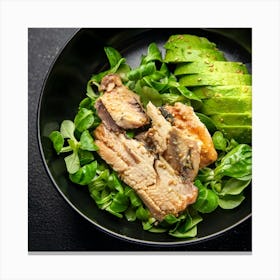 Avocado Salad With Chicken Canvas Print