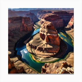 Into The Canyon From The Sky Canvas Print