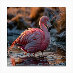 Pink Flamingo 5 Canvas Print