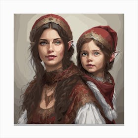 Elf Alinda And Elf Arielle Canvas Print