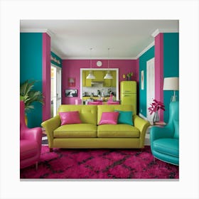 Bright Living Room Canvas Print