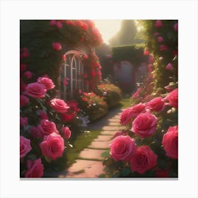 Magical Rose Garden Canvas Print