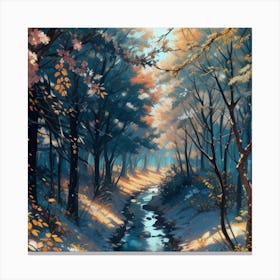Stream In The Woods 2 Canvas Print