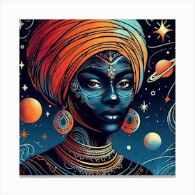 Skyllara Celestial Portrait Canvas Print