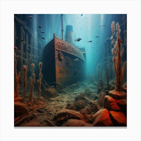 Titanic Under The Sea 2 Canvas Print