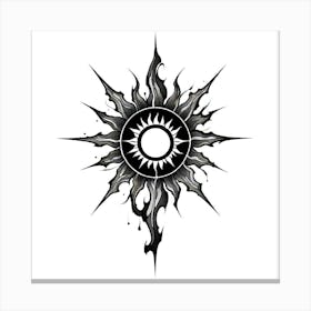 Sunburst Tattoo 1 Canvas Print