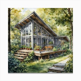 Cabin In The Woods 2 Canvas Print