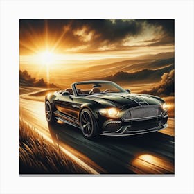 Ford Mustang Gt - Sunset Canvas Print