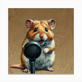 Hamster Singing 14 Canvas Print