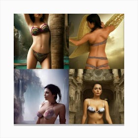 Mexican Woman In Underwear Canvas Print