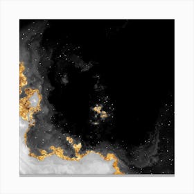 100 Nebulas in Space with Stars Abstract in Black and Gold n.114 Canvas Print