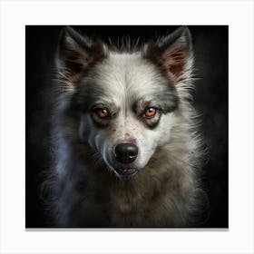 Husky Dog Portrait Canvas Print