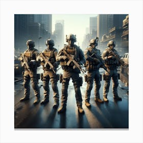 Snipers In The City Canvas Print