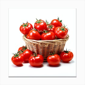 Tomatoes In A Basket Canvas Print