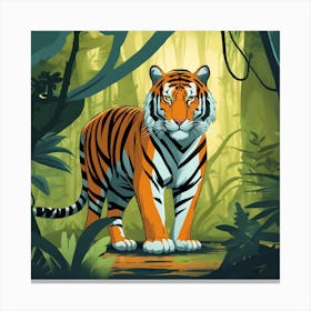 Tiger In The Jungle 17 Canvas Print