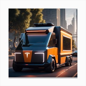 Tesla Truck 1 Canvas Print