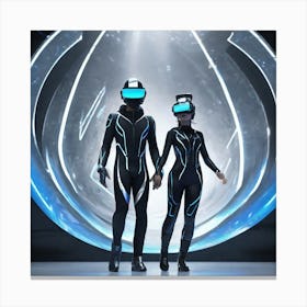 Futuristic Couple 26 Canvas Print