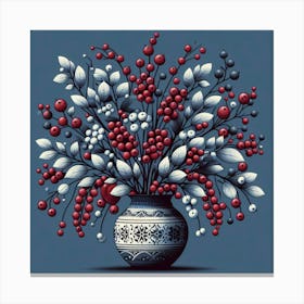 Scandinavian Art, Schisandra berries 3 Canvas Print