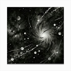 Black and White Abstract Art 178 Canvas Print