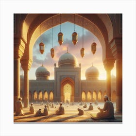 Islamic Mosqueلمشاعر الروحانية في رمضان 4 Canvas Print