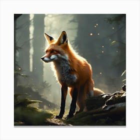 Fox In The Forest 84 Canvas Print