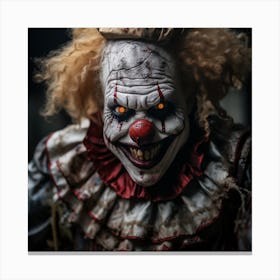 Clown With Red Eyes Canvas Print