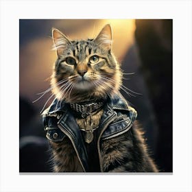 Firefly Dynamic Tabby Cat Rockstar Standing Boldly 59836 Canvas Print