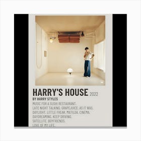 Harry's House - Harry Styles, 2022 Canvas Print