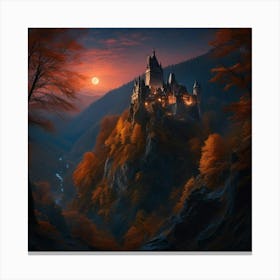 Castle In The Woods Canvas Print