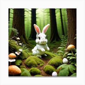 Rabbit In The Forest 7 Canvas Print