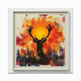 Deer Print Canvas Print