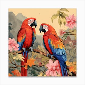 Bird In Nature Macaw 2 Canvas Print