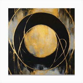 Copper Circles Abstract Canvas Print