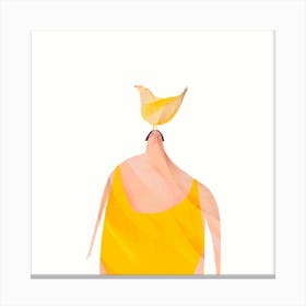 The Hen On The Head Canvas Print
