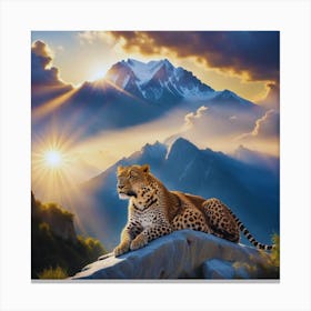 Leopard In The Mountains 1 Canvas Print