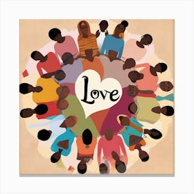 Love Art Print Featuring 3 Canvas Print