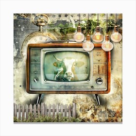 Television Magic Surreal Illustration Art 02 Canvas Print