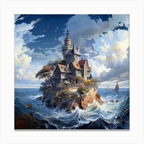 Castle On An Island Canvas Print