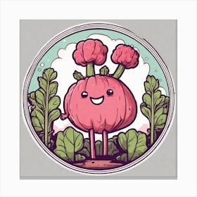 Cute Broccoli Canvas Print