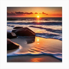 Sunset At The Beach 182 Canvas Print