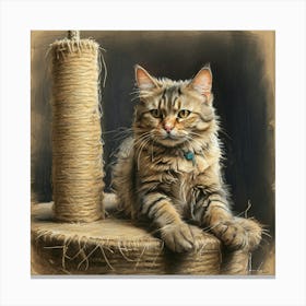 Cat Painting 6 Canvas Print