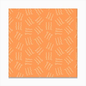 Squiggley Peach Canvas Print