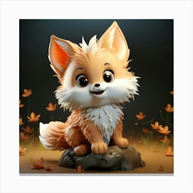 Cute Fox 127 Canvas Print